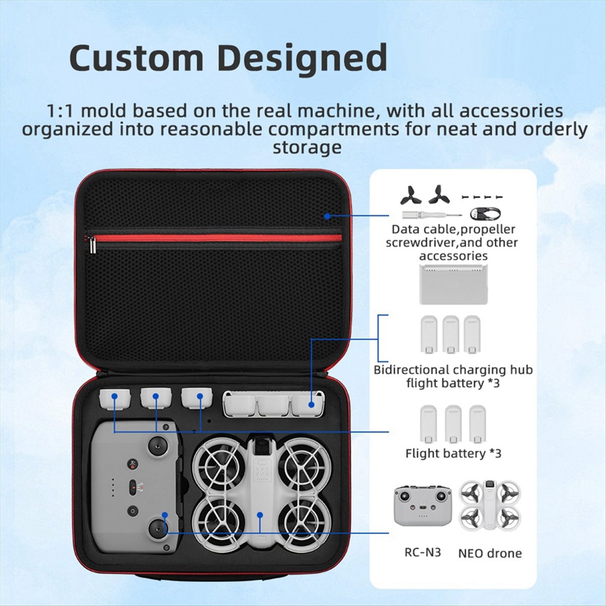 Drone Battery Strap - DJI Neo 드론용 A43M 휴대용 보관
