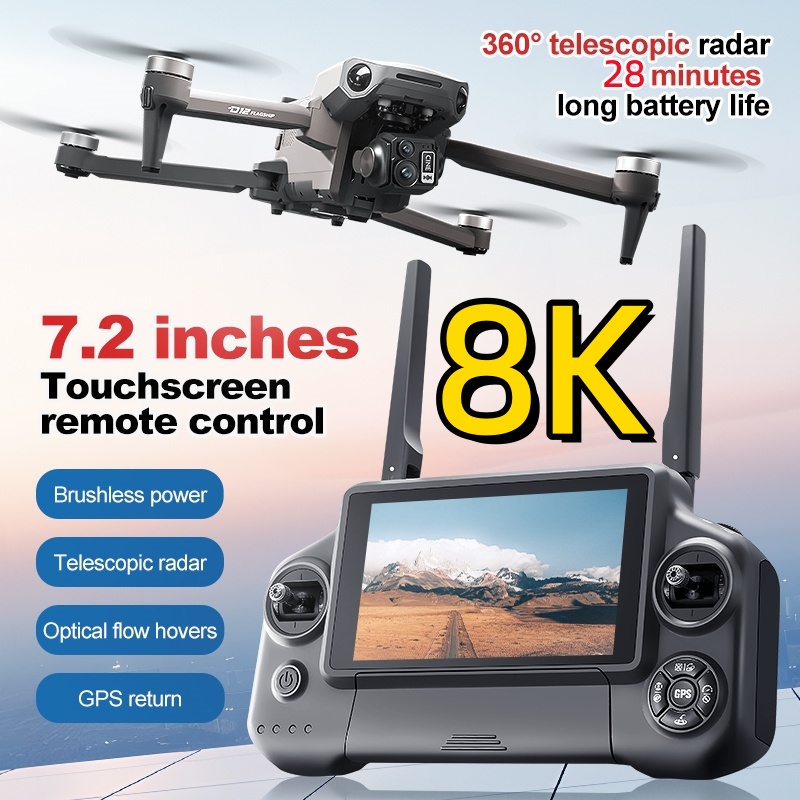 8K 3축 짐벌 브러시리스 7.2인치 터치스크린 FPV - Drone Gimbal 리뷰 및 가격