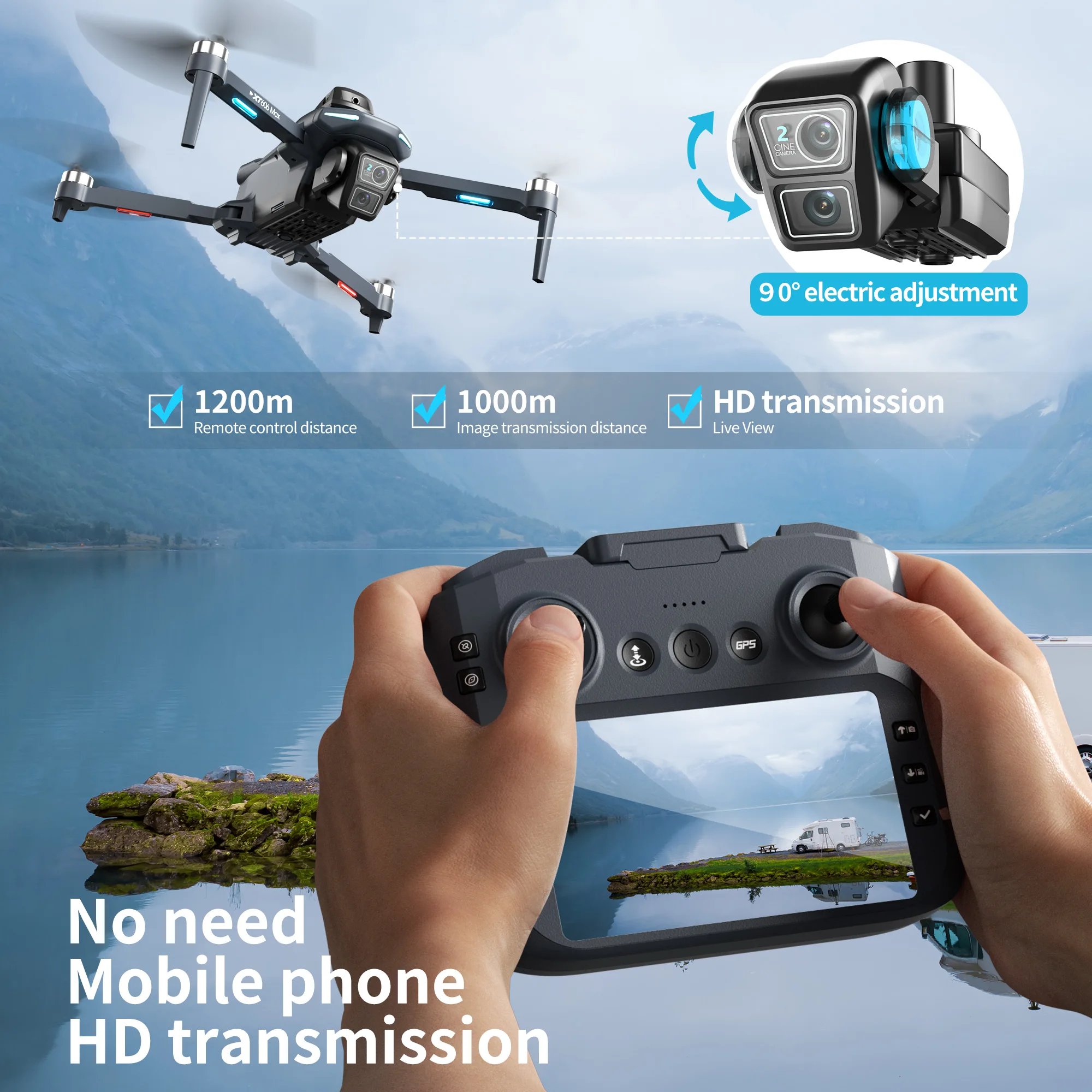 레노버 XT606 MAX GPS 드론 4K 프로페셔널  - Drone Gps Mount 리뷰 및 가격