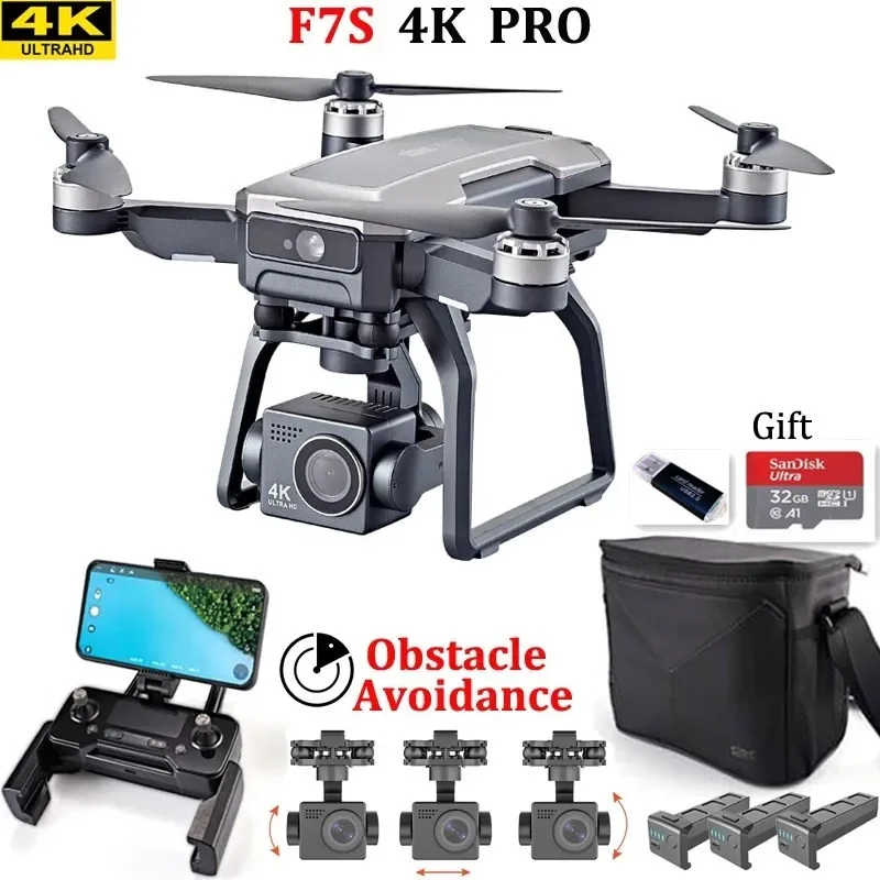 SJRC F7s 4K 프로 드론, 장애물 회피 드론,  - Drone Gimbal 리뷰 및 가격