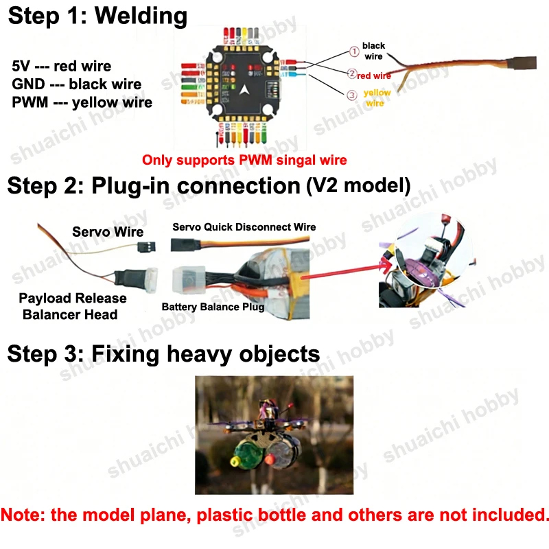 1PCS 스트랩형 FPV 드론 PWM 제어 서보 투척기 - Drone Battery Strap 리뷰 및 가격